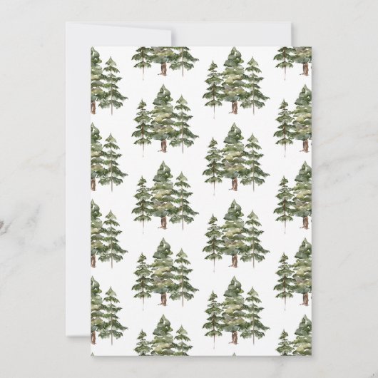 Elegant Forest Wedding Kaart (Achterkant)