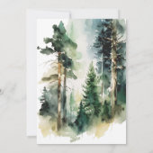 Elegant Forest Wedding Kaart (Achterkant)