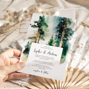 Elegant Forest Wedding Kaart
