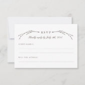 Elegant Forest Wedding RSVP-kaarten RSVP Kaartje (Voorkant)