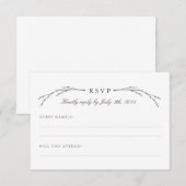 Elegant Forest Wedding RSVP-kaarten RSVP Kaartje (Voorkant / Achterkant)