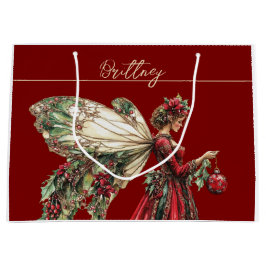 Elegant  Forestcore Christmas Fairy Groot Cadeauzakje