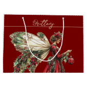 Elegant  Forestcore Christmas Fairy Groot Cadeauzakje (Achterkant)