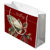 Elegant  Forestcore Christmas Fairy Groot Cadeauzakje (Achterkant Gekanteld)