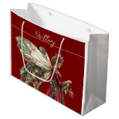 Elegant  Forestcore Christmas Fairy Groot Cadeauzakje (Voorkant Gekanteld)