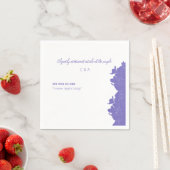 Elegant Forever begint vandaag paarse bloemen Servet (Insitu)