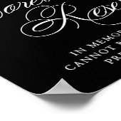 Elegant Forever Gereserveerd Wit Manuscript | Memo Poster (Hoek)