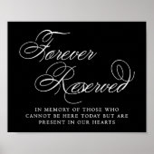 Elegant Forever Gereserveerd Wit Manuscript | Memo Poster (Voorkant)