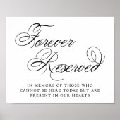 Elegant Forever Gereserveerd Zwart Manuscript | Me Poster (Voorkant)
