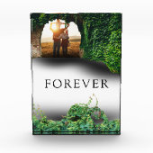 Elegant Forever Green Ivy Arched Photo Block Fotoblokken (Voorkant)