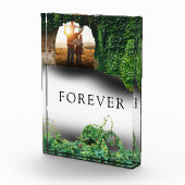 Elegant Forever Green Ivy Arched Photo Block Fotoblokken (Rechts)