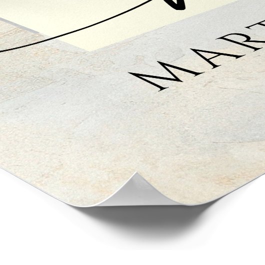 Elegant Forever Hearts Photo Script Gold Funeral Poster (Hoek)