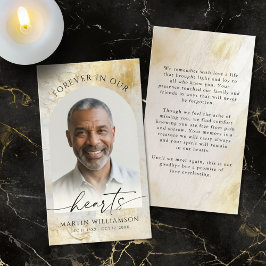 Elegant Forever In Hearts Foto Gouden Gebed Kaarte Visitekaartje