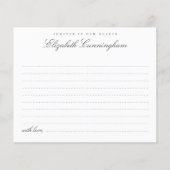 Elegant Forever in onze Hearts Attendance Kaart (Voorkant)