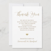 Elegant Forever in Our Hearts Angel Wings Foto Bedankkaart (Achterkant)