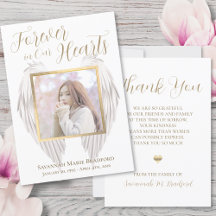 Elegant Forever in Our Hearts Angel Wings Foto