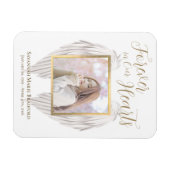 Elegant Forever in Our Hearts Angel Wings Foto Magneet (Horizontaal)