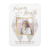 Elegant Forever in Our Hearts Angel Wings Foto Magneet (Verticaal)