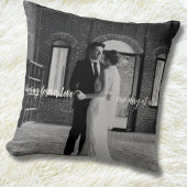 Elegant Forever Love Foto Paar Pas getrouwd Gift Kussen