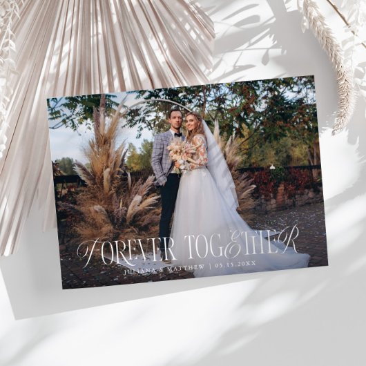 Elegant Forever Samen Trouwfoto Aankondiging