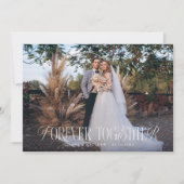 Elegant Forever Samen Trouwfoto Aankondiging (Voorkant)