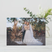 Elegant Forever Samen Trouwfoto Aankondiging (Staand voorkant)