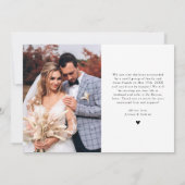 Elegant Forever Samen Trouwfoto Aankondiging (Achterkant)