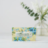  Elegant Forget-Me-Not Floral Visitekaartje (Staand voorkant)