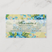  Elegant Forget-Me-Not Floral Visitekaartje (Achterkant)