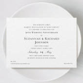 Elegant Formal 50th Wedding Jubileum Donkergrijs Kaart