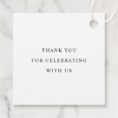 Elegant Formal Black And White Wedding Bedankjes Labels (Achterkant)