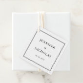Elegant Formal Black And White Wedding Bedankjes Labels (In situ)