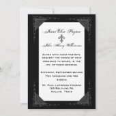 Elegant Formal Black and White Wedding Invitation Kaart (Voorkant)
