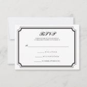 Elegant Formal Black en White RSVP (Voorkant)
