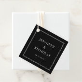Elegant Formal Black Wedding Bedankjes Labels (In situ)