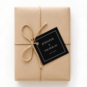 Elegant Formal Black Wedding Bedankjes Labels