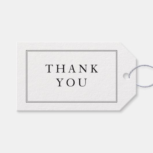 Elegant Formal Black White Weddenschap Hartelijk d Cadeaulabel (Voorkant (Horizontaal))