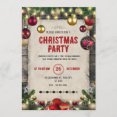Elegant Formal Christmas Party Invitation | Luxury Kaart (Voorkant)