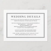 Elegant Formal Classic Black White Weddenschap - G Informatiekaartje (Voorkant)