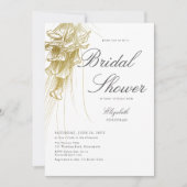 Elegant Formal Gold Calla Lily BW Vrijgezellenfees Kaart (Voorkant)