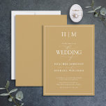 Elegant Formal Gold Calligraphy Wedding Invitation Kaart<br><div class="desc">Moderne, formele en elegante trouwuitnodiging in goud. Geef uw details een persoonlijk tintje met prachtige moderne, met de hand geschreven kalligrafie. De achterzijde van de kaart is voorzien van een corresponderende gouden textuur. De ontwerper van het contact voor de passende producten. Hartelijk dank voor uw steun aan ons kleinbedrijf, dat...</div>