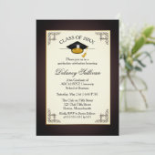 Elegant Formal Gold College-diploma Kaart (Staand voorkant)