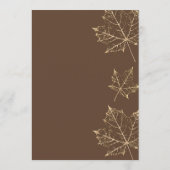 Elegant Formal Gold Leaf Thanksgiving Menu (Achterkant)