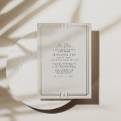 Elegant Formal Monogram Weddenschap Gold Folie Uitnodiging