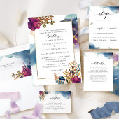 Elegant Formal Mystic Garden Celestial Wedding Kaart