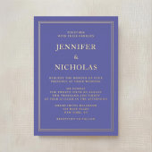 Elegant Formal Paars Wedding Folie Uitnodiging