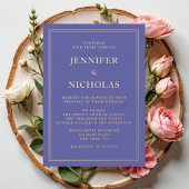 Elegant Formal Paars Wedding Folie Uitnodiging