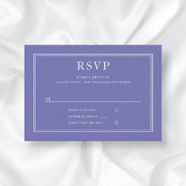 Elegant Formal Paars Wedding RSVP Kaartje