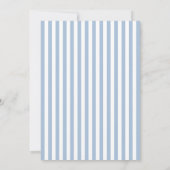 Elegant Formal Powder Blue Stripes Wedding Kaart (Achterkant)