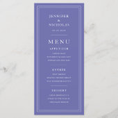 Elegant Formal Purple Wedding Menu (Voorkant)